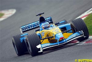 Trulli in action with the Renault