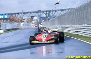Gilles Villeneuve on his way to victory in 1978