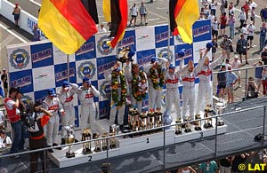 The Audi podium 1-2-3