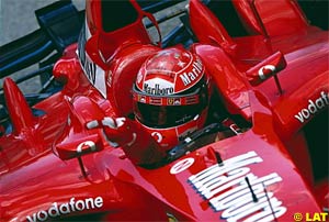 Schumacher has taken full advantage of Ferrari's F2002