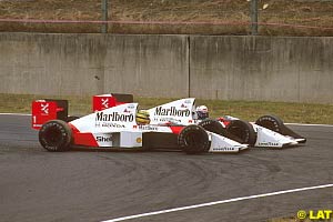 Senna and Prost in Suzuka 1989