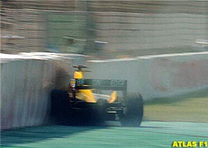 Giancarlo Fisichella crashes during practice