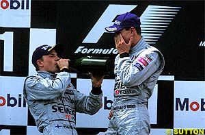 Raikkonen and Coulthard