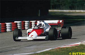 Alain Prost on his way to victory in 1984