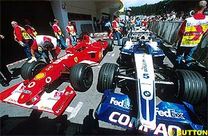 The Ferrari and the Williams