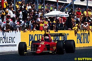 Alain Prost takes the win in the 1990 French GP