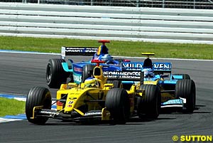 Giancarlo Fisichella leads the pack