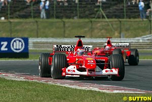 Barrichello leads Schumacher