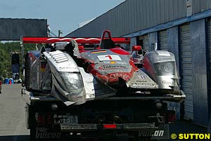 Pirro's Audi after the accident