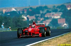 Schumacher on his way to victory in 1998