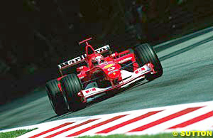 Schumacher was second in qualifying and in the race