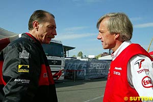 Brunner with one of his ex Minardi employees