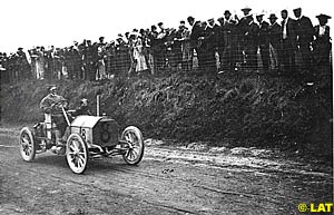 1903 Gordon Bennett Trophy. Athy, Ireland, Great Britain. 2 July 1903. Baron Pierre de Caters (Mercedes 90hp).
