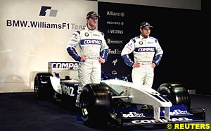 Ralf Schumacher and Juan Pablo Montoya at the Williams launch