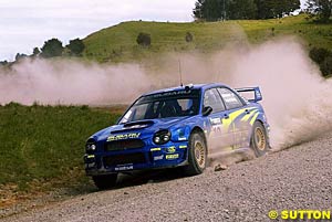 Subaru's Tommi Makinen finished third