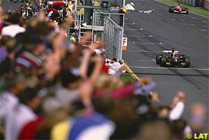 The Australian crowd went wild when Webber finished 5th in his first race