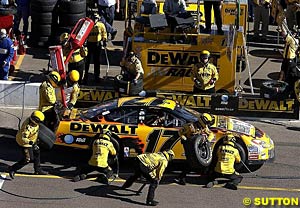 Matt Kenseth makes a pit stop on the way to his fifth win of the season