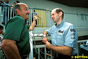 Rahal and Adrian Newey in 2001