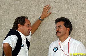 Gerhard Berger and Mario Theissen