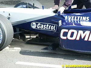 The Williams-BMW FW24, with its efficient sidepods and unusual bargeboards