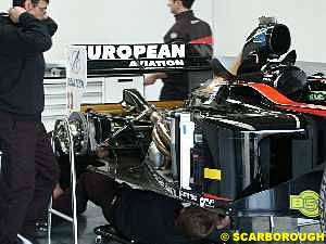 The rear of the Minardi-Asiatech PS02