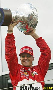 Schumacher celebrates his 56th career win