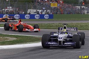 Ralf Schumacher ahead of Rubens Barrichello