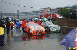 The outlook that faced the teams on the original race day