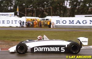 Nelson Piquet at Imola, 1981