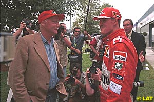Lauda and Schumacher, two years ago