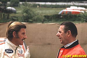 Graham Hill and Walker, at the 1970 Belgian GP