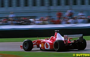 Schumacher grabbed his third pole at Indy