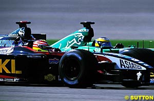 The Jaguars had to fifht with the Minardi at Indy