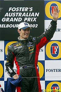 Webber's best moment of 2002, in Australia