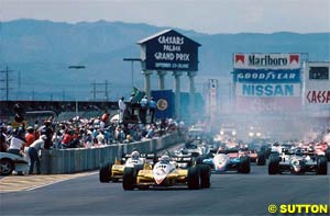 Alain Prost leads the way in Las Vegas 1982