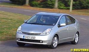 The car combines a petrol and electric motor