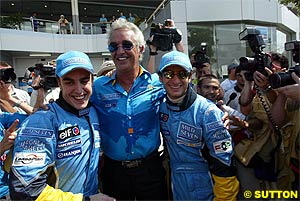 Briatore with his drivers