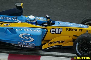 Trulli driving the Renault