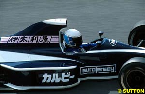 David Brabham in the BT59, at the 1990 Japanese GP