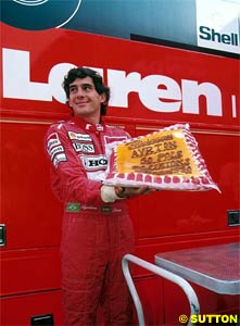 Senna on his 50th pole
