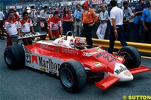 Bruno Giacomelli in the Alfa Romero, 1980