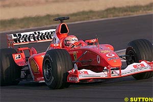 Michael Schumacher tests the new Ferrari at Fiorano
