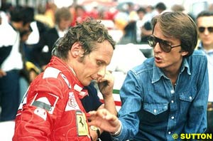 Lauda and di Montezemolo, 1975