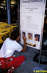 Berger scribbles on Nelson Piquet's picture