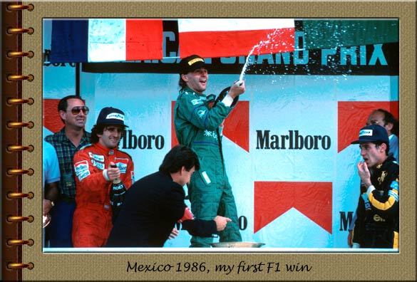 Mexico 1986, my first F1 win