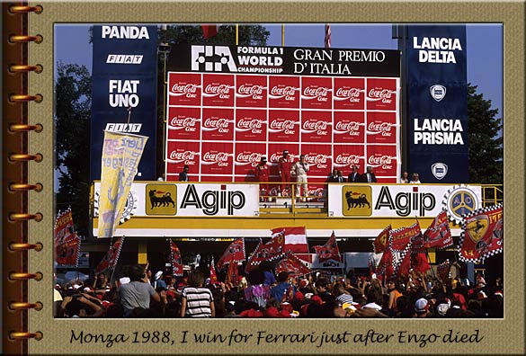 Monza 1988, I win for Ferrari just after Enzo died
