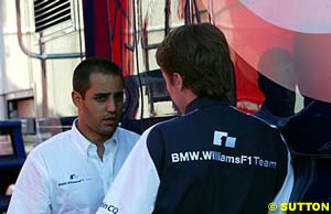 Michael with Juan Pablo Montoya