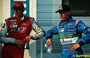 Wilson and Webber, after an F3000 race