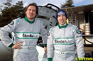 New Skoda recruits co-driver Denis Giraudet and his driver Didier Auriol
