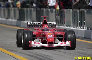 Schumacher serves his penalty
